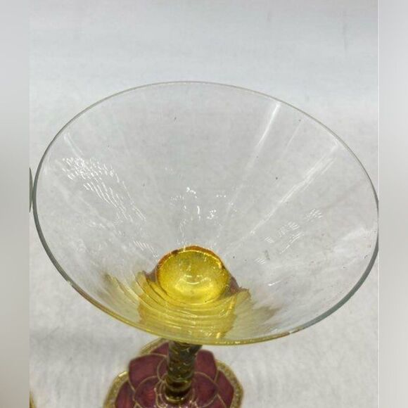 Saint Jeweled Martini Glass with Swarovski Crystals & Enamel Flower Stem - Picture 8 of 10